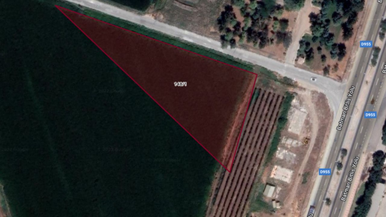 Batman merkezde 5.398,41 m² tarım arazisi icradan satılıktır