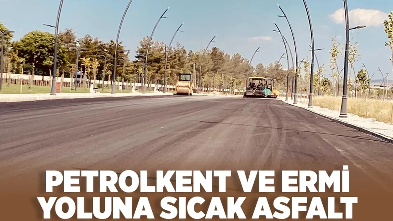 14 Dönümlük yeni parkın önünden geçen yol asfaltlandı