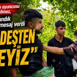 Ünlü tiyatro oyuncusu ve şair Yenilmez, Batmanlı fındık işçileriyle mesaj verdi