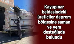 DEPREM BÖLGESİNE SAMAN YARDIMI