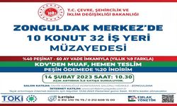 Zonguldak'ta 10 konut ve 32 iş yeri satılacak