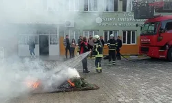 İtfaiyeden, MYO’da gerçeği aratmayan tatbikat