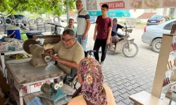 Hobi olarak başladığı bıçak bileme işi engelli vatandaşın mesleği oldu