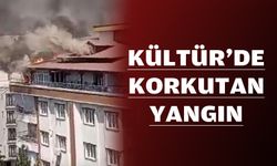 KLİMA PATLADI ÇATI ALEV ALDI