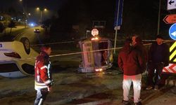 Çarpışan 2 araç takla attı: 4 yaralı