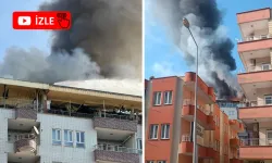 10 katlı binanın çatı katında çıkan yangın paniğe yol açtı