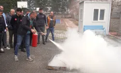 Yurtlardaki personellere yangın eğitimi