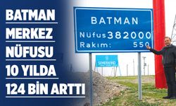 BATMAN MERKEZ NÜFUSU 10 YILDA 124 BİN ARTTI