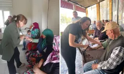Farkındalık için sokak sokak gezip tansiyon ve şeker ölçümü yapıldı