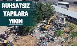 RUHSATSIZ YAPILARA YIKIM