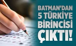 İOKBS’de Batman’da 5 öğrenci, Türkiye birincisi oldu