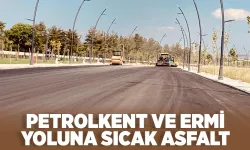 14 Dönümlük yeni parkın önünden geçen yol asfaltlandı