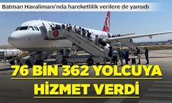 76 BİN 362 YOLCUYA HİZMET VERDİ