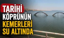 Zilek Köprüsü ayaklarının büyük bölümü su altında kaldı