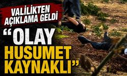 Valilikten açıklama geldi; “Olay, husumet kaynaklı”