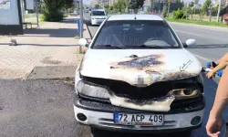 Batman'da yanan otomobil itfaiye ekiplerince söndürüldü
