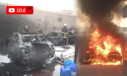 Batman’da park halindeki 3 otomobil alev topuna döndü