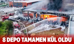 8 Depo tamamen kül oldu