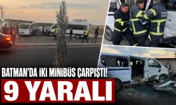 Batman'da iki minibüs çarpıştı! 9 yaralı