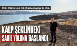 KALP ŞEKLİNDEKİ SAHİL YOLUNA BAŞLANDI