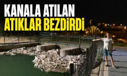 KANALA ATILAN ATIKLAR BEZDİRDİ
