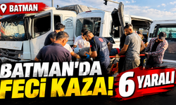 Batman’da kamyon ile minibüs çarpıştı! 6 Yaralı