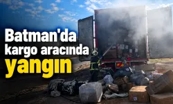 Batman'da kargo aracında yangın