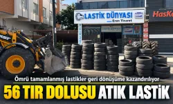 Ömrü tamamlanmış lastikler geri dönüşüme kazandırılıyor