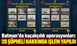 Batman'da kaçakçılık operasyonları: 28 şüpheli hakkında işlem yapıldı