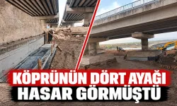 Batman Çayı üzerindeki köprünün ayakları güçlendiriliyor
