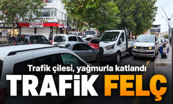 Batman’da trafik çilesi, yağmurla katlandı
