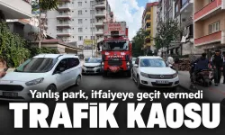 Yanlış park, itfaiyeye geçit vermedi