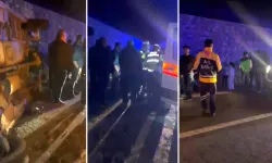 Batman'da minibüs yan yattı: 6 yaralı