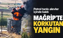 Petrol tankı alevler içinde kaldı