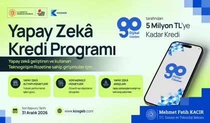 Yapay zeka girişimlerine 5 milyon lira kredi desteği