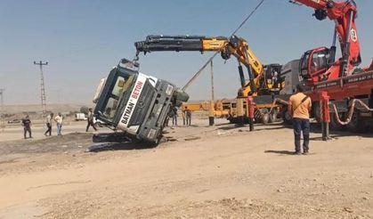 Batman'da beton mikseri devrildi: 1 yaralı