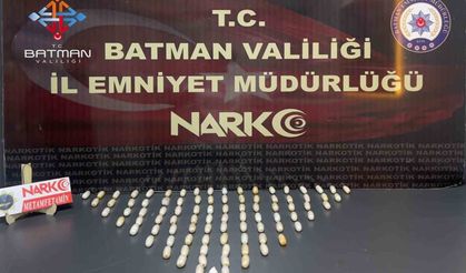 Batman'da yabancı uyruklu şahsın midesinden 750 gram metamfetamin çıktı