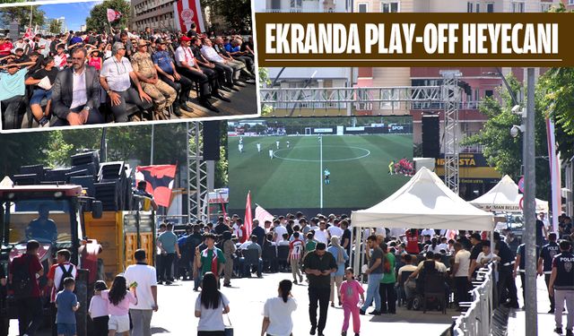 Futbolseverler maçı dev ekrandan izledi