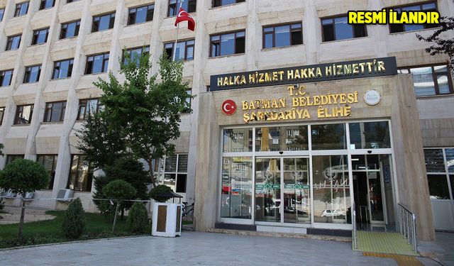 T.C. BATMAN BELEDİYE BAŞKANLIĞI İLAN