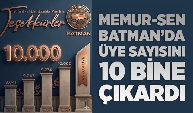 Memur-Sen, Batman’da üye sayısını 10 bine çıkardı