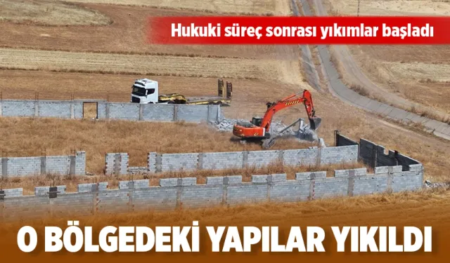 O BÖLGEDEKİ YAPILAR YIKILDI