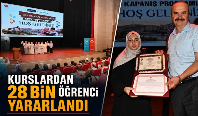 Yaz kur’an kursları törenle sona erdi