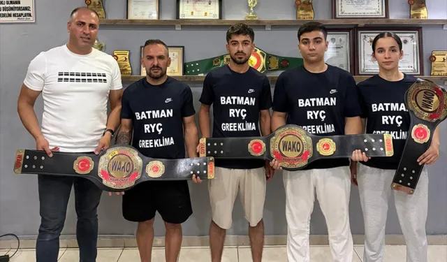 Batmanlı boksörler 4 altın kemerle döndü
