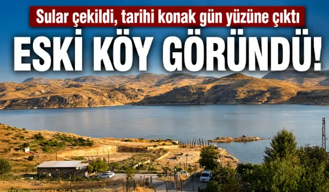 Sular çekildi, tarihi konak gün yüzüne çıktı