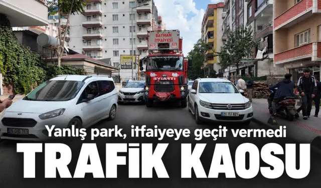 Yanlış park, itfaiyeye geçit vermedi
