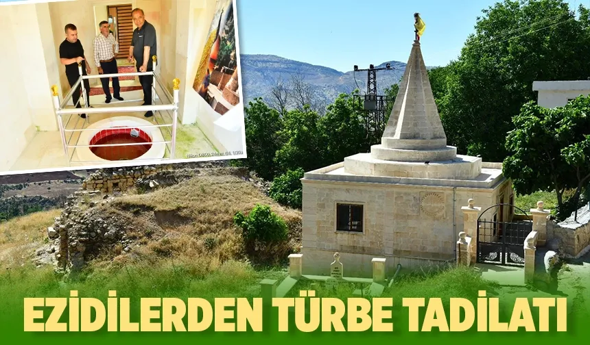 Süryani Kilisesi, Ezidi Kültür Evi ve Şeyh Ahmed Türbesi yan yana