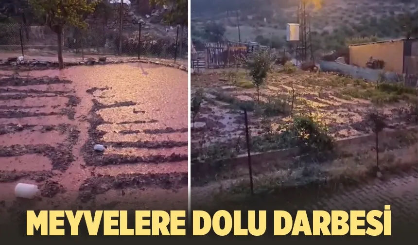 Dolu yağışı, çiftçinin hesabını bozdu