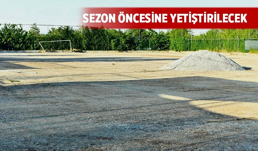 Antrenman sahasında çalışmalar tam hız