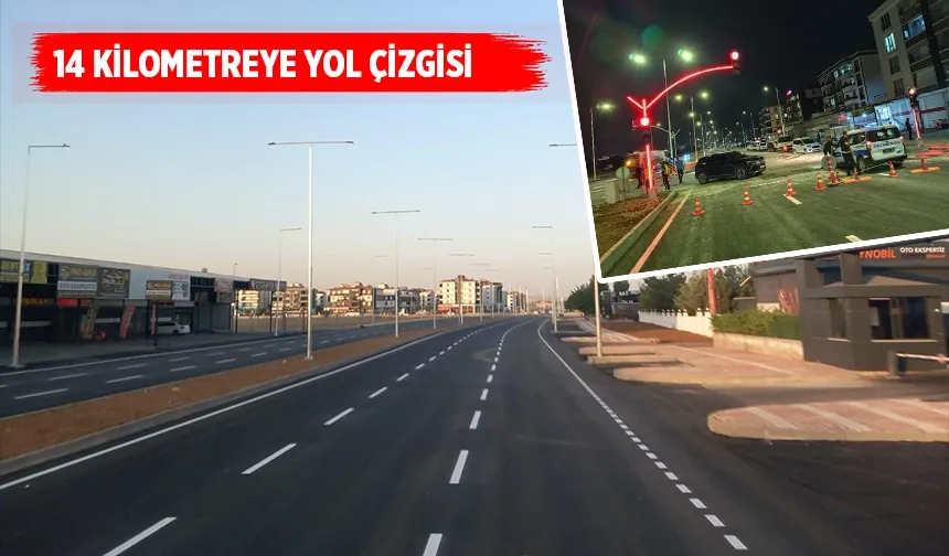 Yol çizgileri ve sinyalizasyon yenilendi