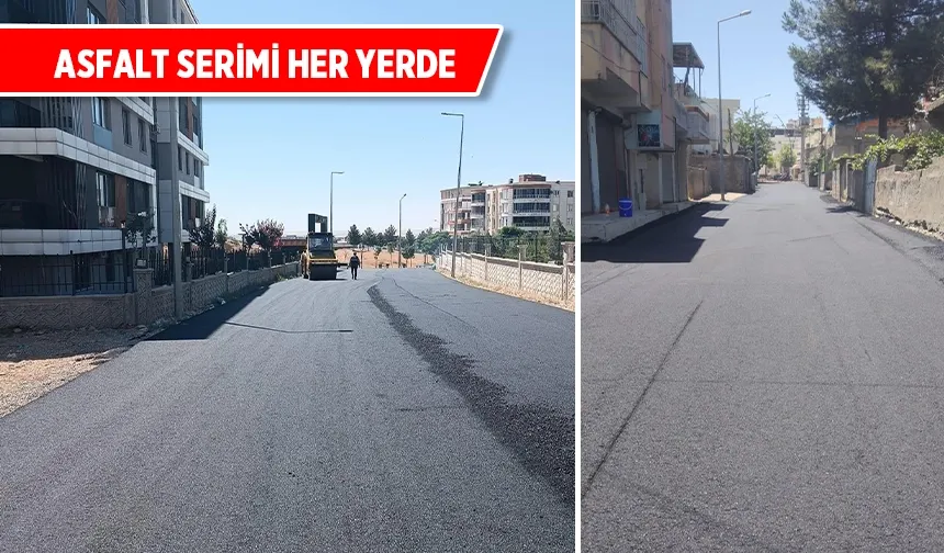 Cadde ve sokaklarda asfalt serim çalışmaları hızlandırıldı